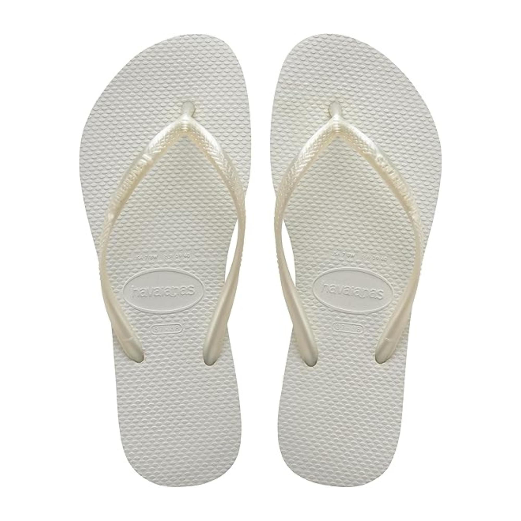 Slim, Stylish, Durable and Versatile Flip-Flops, with Textured Sole for Grip and Support, Women White