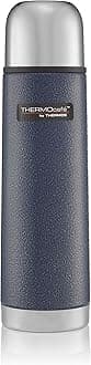 THERMOcafè by THERMOS Stainless Steel Flask, Hammertone Blue, 500 ml