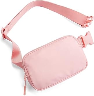 Telena Belt Bag for Women Men Fashionable Crossbody Fanny Pack for Women Waist Bag with Adjustable Strap, 1-Pink, Belt Bag
