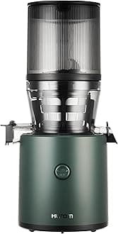 Hurom H320 Cold Press Juicer Machine, Easy to Clean Masticating Slow Juicer, Coarse Strainers, Self-Feeding, Hands Free, Family Size, Quiet Motor, Easy Assembly (Kale/Dark Green)