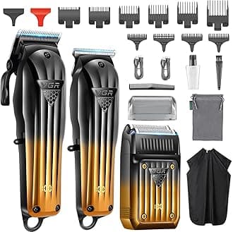 644 Hair Clippers for Men Professional, Cordless Beard Trimmer & Electric Razor Shavers for Men, Rechargeable 3 Piece Barber Hair Cutting Kit LED Display Men's Grooming Kit
