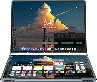 2-in-1 10.95" 2.5K Dual Screen Touch Laptop CPU Core i3-1215U Win 11 Home 16GB RAM 1TB SSD (Orange)