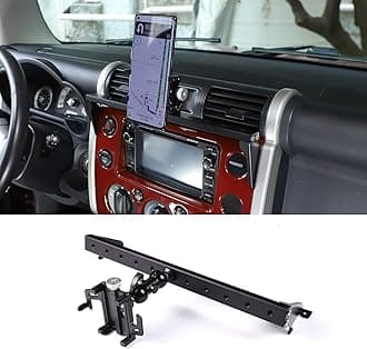 LLKUANG Car Instrument Panel Track Mobile Phone Holder Trim for Toyota FJ Cruiser 2007-2021 Central Control Air Vent Multifunctional Mobile Phone Holder (Style 1-B)