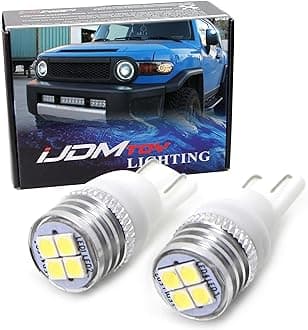 iJDMTOY JDM Xenon White 4-SMD High Power LED Side Mirror Replacement Bulbs Compatible With 2007-2014 Toyota FJ Cruiser