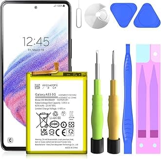 Galaxy A53 5G Battery,6200mAh [Upgraded 2024 New ]0 Cycle EB-BA336ABY Battery Replacement for Samsung Galaxy A53 5G SM-A536U SM-A536V SM-A5360 with Professional Replacement Tool Kits