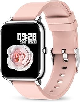 KALINCOKALINCO Smart Watch, Fitness Tracker with Heart Rate Monitor, Blood Pressure, Blood Oxygen Tracking, 1.4 Inch Touch Screen Smartwatch Fitness Watch for Women Men Compatible with iOS Android