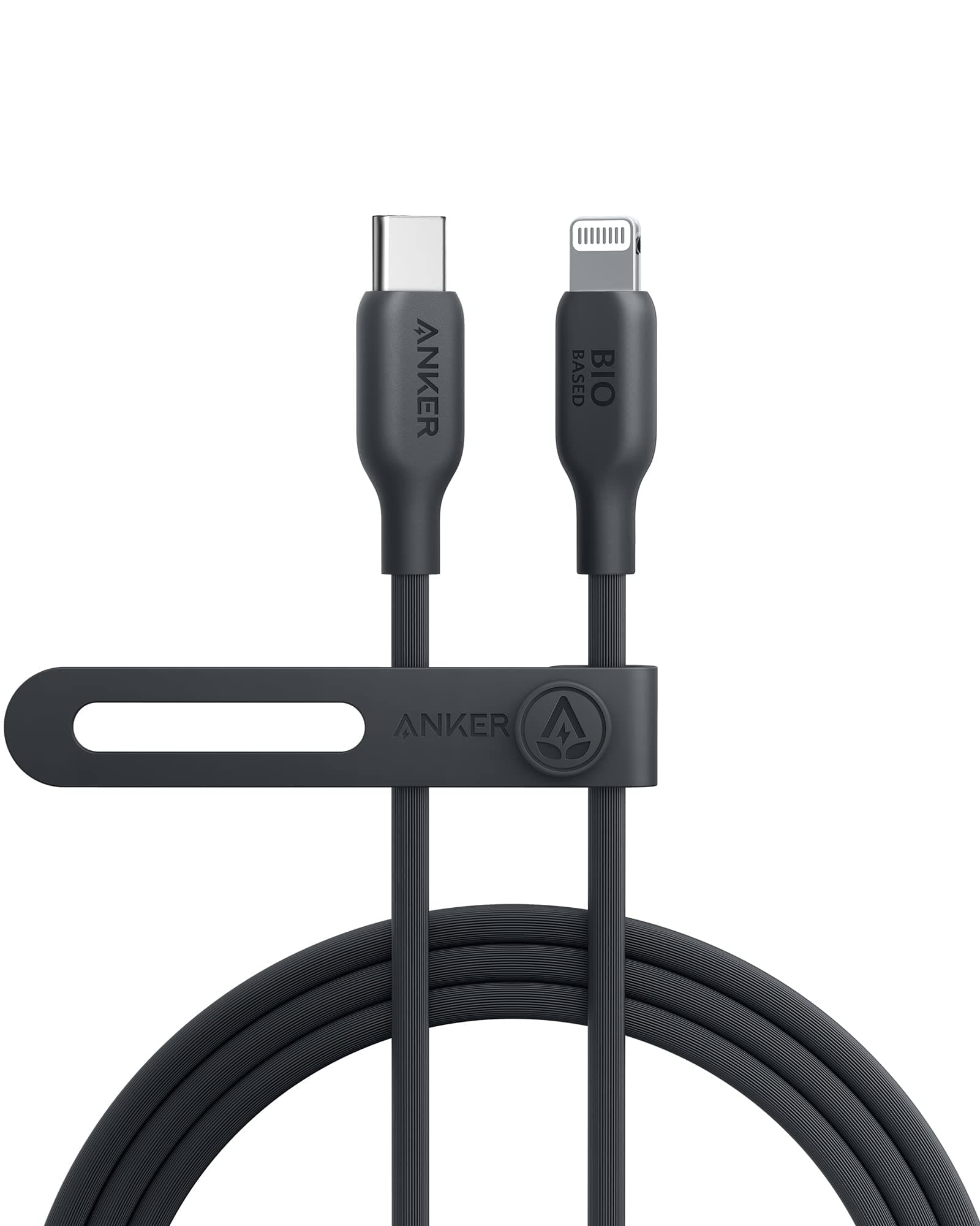 Anker USB-C to Lightning Cable(Phantom Black, 6ft), MFi Certified, Bio-Based Fast Charging Cable for for iPhone 16/16 Pro/16 Plus /16 Pro Max, 15/14/13/12 Series (Charger Not Included)