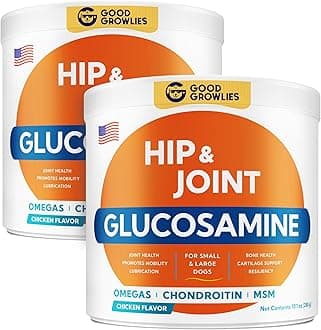 Dog Joint Supplement Large Breed - Glucosamine & Chondroitin Treats for Dogs - Supplement w/Omega-3, MSM - Made in USA - Joint Pain Relief - 240 Mobility Chews
