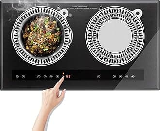 2 PCS Induction Hob Protector 20cm,Induction Cooktop Mat - (Magnetic) Cooktop Scratch Protector - for Induction Stove,Multifunctional Silicone Mats by KitchenRaku