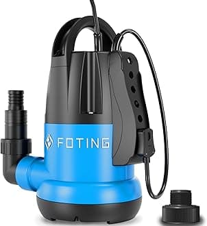 Automatic Sump Pump 3/4HP Clean/Dirty Submersible Water Pump, 3500GPH Utility Pump Thermoplastic Electric Portable Transfer Water Pump for Swimming Pool Garden Pond Basement with 16ft Long Cord