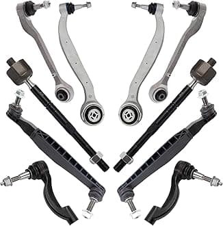 TRQ Front Steering & Suspension Kit Control Arm with Ball Joint Sway Bar Stabilizer Link Tie Rod Compatible with 2016-2020 Chevrolet Camaro