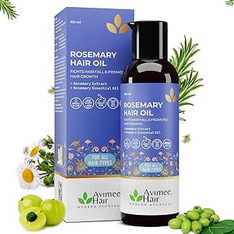 Avimee Herbal Rosemary Hair Oil For Hair Growth, Hair Fall Control and Dandruff 100% Pure & Natural Mineral Oil Free 100mL