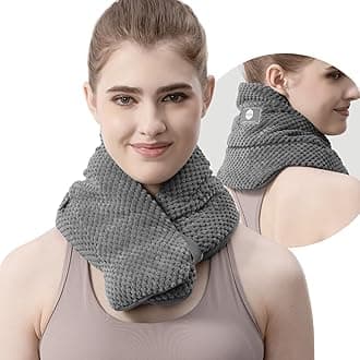 UNCN Neck Heating Pad with Washable Cover 29 * 6.6" for Neck Pain Relief and Shoulders Microwavable Wraps Heat Pack Moist Warmer Brace Hot Pillow Headache Cordless Portable