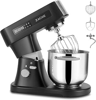ZACME 7.4QT household Stand Mixer 800W with Aluminum die casting heavy-duty stand mixer Mixers Kitchen Stand Mixer with 3 Stainless Steel Accessories, stand Mixer Use for household