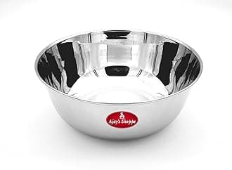 Ajay's Shoppe Stainless Steel Mixing & Serving Bowl – 750ML | Strong, Shiny & Long-Lasting Kitchenware.