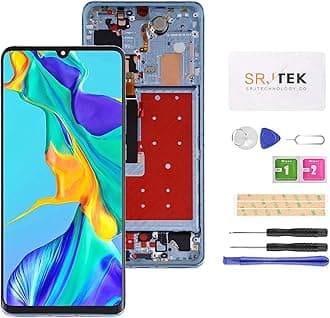 Screen Replacement for Huawei P30 Pro Mobile Phone LCD Display Touch Digitizer Assembly Glass Repair with Tools(Black with Frame) (Breathing Crystal)