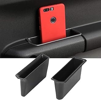 2-Pack Door Handle Storage Box for Suzuki Jimny JB64 JB74W 2019 2020 2021 2022 2023 2024 Accessories Armrest Phone Container Door Organizer Handle Pocket ABS Tray (Black, 2pcs)