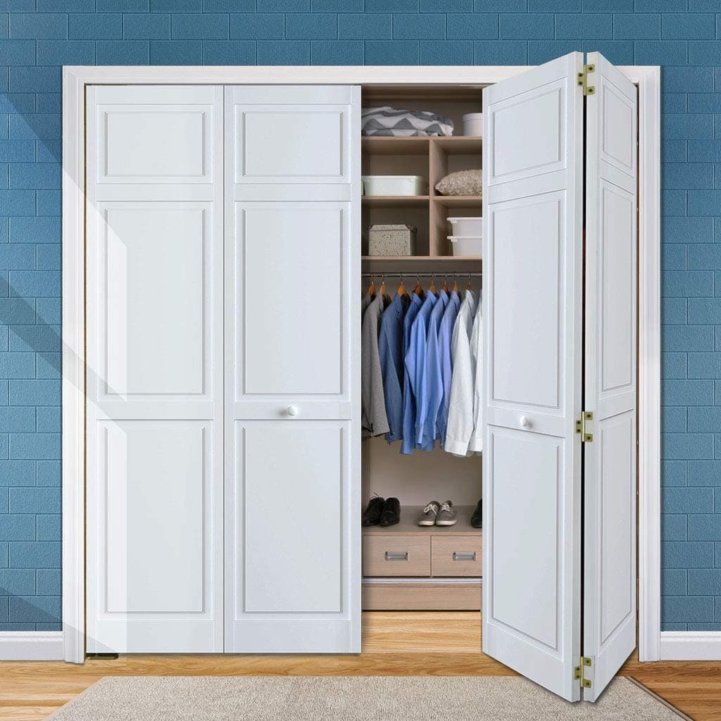 Closet Door, Bi-fold, 6-Panel Style Primed, White