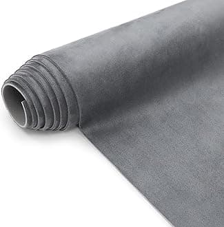Suede Headliner Fabric with Foam Backing Material - Automotive/Home Micro-Suede Headliner Flame Retardant Fabric for Car Replacement/Repair/DIY (Grey 120 * 60 Inch)