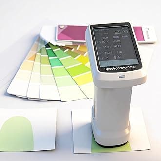 Spectral Colorimeter Handheld Color Analyzer Color Testing Equipment with Repeatability ≤0.03 Color Measuring Device Meter Offers Over 30 Measurement Parameters (Model AMT539)