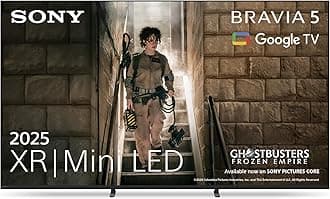 BRAVIA 5 – XR, Mini LED, AI XR Processor, Acoustic Multi-Audio, Dolby Vision/Atmos, IMAX Enhanced, Google TV (2025), Google Cast, Apple AirPlay 2, Eco Dashboard 2 – 85-inch
