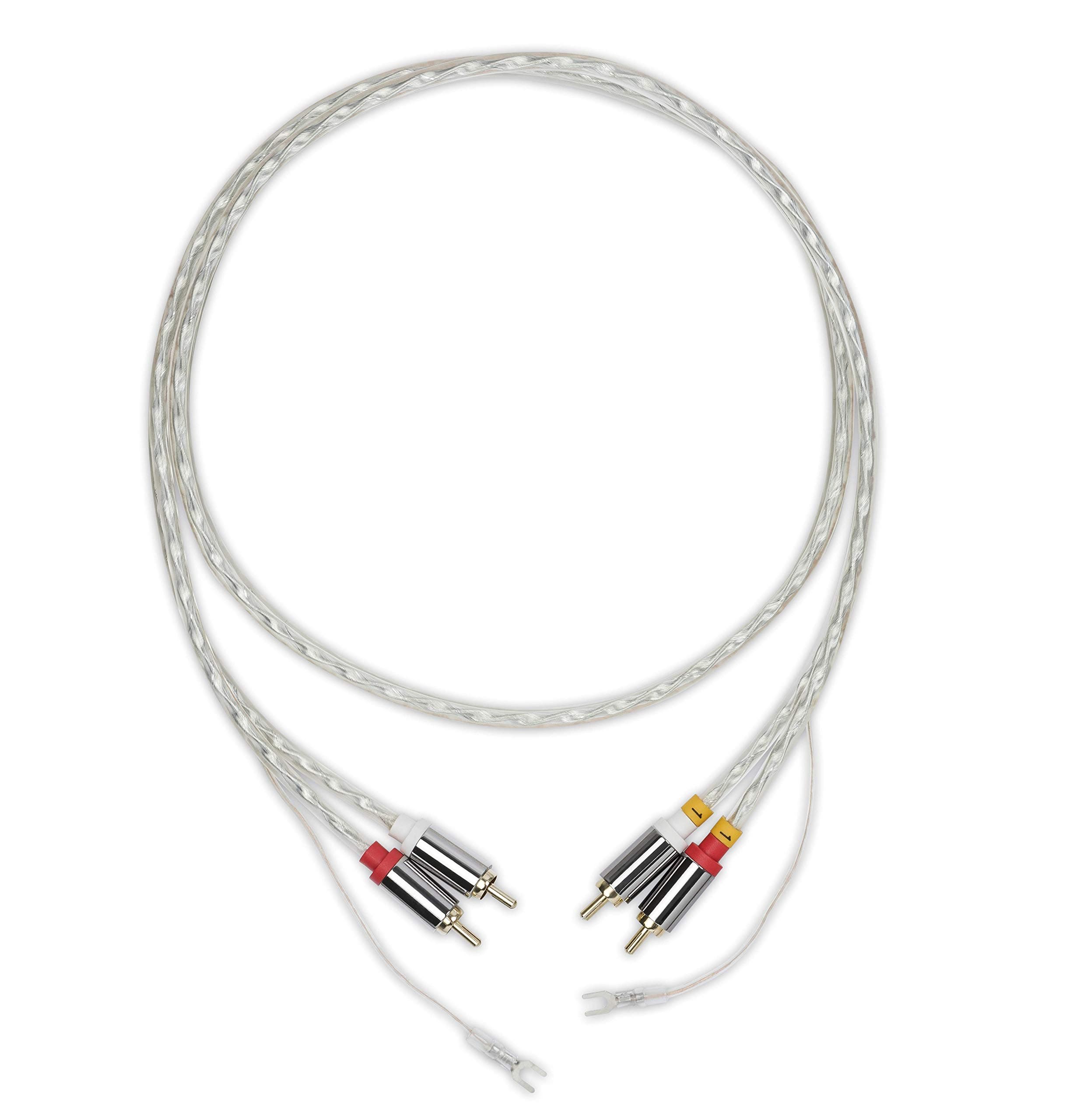 Pro-Ject Connect it RCA E, Semi-Balanced Phono interconnect Cable with Earth Leads, 123cm