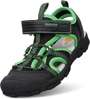 Boys Sport Sandals Summer Closed Toe Hook Loop Outdoor Athletic Walking Shoes (Toddler/Little Kid/Big Kid)