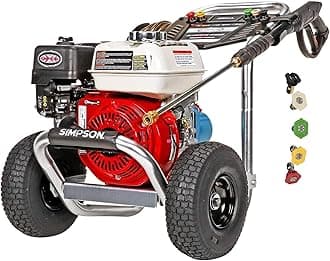 Cleaning 3400 PSI Gas Pressure Washer, 2.5 GPM Power Washer for Commercial Use, Honda GX200 Engine, 25-Foot Hose, Aluminum Series, 49-State (ALH3228-S)