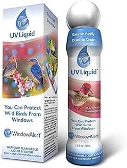 WindowAlert UV Liquid Marker | Anti-Collision Bird Deterrent to Prevent Bird Strikes on Windows and Glass Doors | Protect Wild Birds Around Homes and Buildings