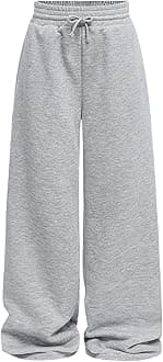SOLY HUX Girl's Straight Wide Leg Sweatpants Casual High Waisted Baggy Joggers Track Pants