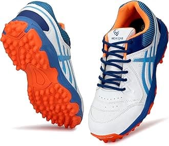 PRO KVHMen's Rubber Spike Cricket Shoes Unisex Cricket Shoes | Mid-Foot Support Heel Synthetic Limited Edition Elite Performance