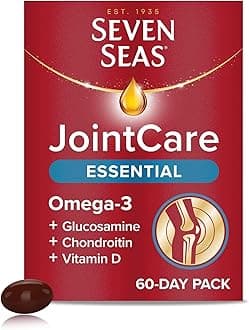 Seven Seas JointCare Essential, with Omega-3, Glucosamine, Chondroitin, Vitamins C and D, Manganese and Zinc, Food Supplements, 60-Day Pack