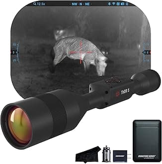 - ATN Thor 5 640 Smart HD Thermal Scope with 640x480, 12 Micron Sensor | Magnification, Full HD Video Recording, Smooth Zoom | Exclusive Signature Series Kit
