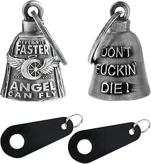 Dream Apparel Motorcycle Bells for Bikers Guardian Angel Gremlin Motorcycle Bells for Motorcycle Rider Key Chain for Luck