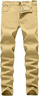 WULFUL Men's Slim Fit Skinny Stretch Comfy Jeans Denim Pants