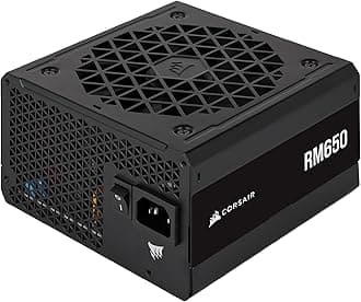 CORSAIR RM650 80 Plus Gold Fully Modular Low-Noise ATX 3.1 PCIe 5.1 650 Watt Power Supply - NA - Black