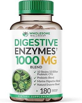 Wholesome Wellness Digestive Enzymes (1000mg,180 Capsules)