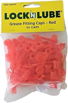 LockNLube Grease Fitting Caps (50 count) (Red)