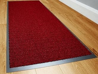 Dirt Stopper Carpet Runner 60cm x 180cm WINE RED/Black Rugs Barrier Mat Doormat Non-Slip Rubber Back For Home Hallway Office Kitchen Door Mats || POLYPROPYLENE PILE