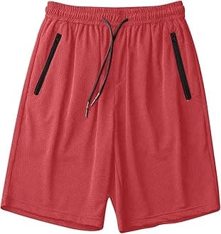 Men's Thin Ice Silk Quick Dry Shorts Casual Drawstring Elastic Waist Stretch Yoga Running Short Pants with Pockets
