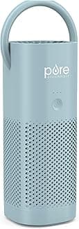 Pure Enrichment PureZone Mini Portable Air Purifier - True HEPA Filter Cleans Air, Helps Alleviate Allergies, Eliminates Smoke & More - Ideal for Traveling, Home, and Office Use (Starlight Blue)