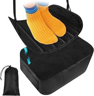 2-in-1 Airplane Footrest Pillow - Inflatable Travel Foot Hammock & Cushioned Foot Pad for Ultimate Comfort on Flights, Travel Accessories,Portable Foot Rest for Flights