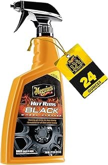Hot Rims Black Wheel Cleaner, Deep Foaming Gel Specially Formulated to Effectively Clean Matte, Gloss, Satin, and Chrome Black Wheels, 24 Oz Spray Bottle