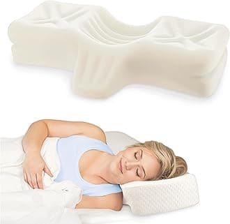 Therapeutica Cervical Orthopedic Foam Sleeping Pillow; For Neck, Shoulder, and Back Pain Relief; Helps Spinal Alignment; Back and Side Sleeping, Firm - Petite