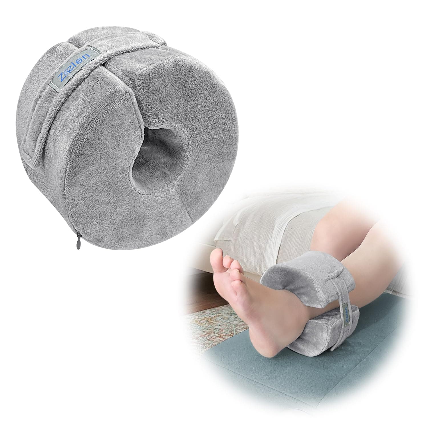 Zelen Foot Elevation Pillow Ankle Heel Elevator Wedge Foot Support Pillow Medical Ankle Cushion for Bed Sore Pressure Ulcer Sleeping Feet Leg Rest Elevated Support Foam Surgery Recovery (Small, 1PCS)