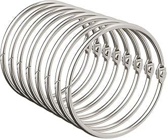 Shower Curtain Rings, Shower Curtain Hooks 12 Pcs Anti-Drop Shower Rings for Curtain, Brushed Nickel Shower Curtain Rings Rust Proof, Metal Shower Hooks for Shower Curtain Rod Bathroom