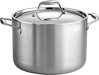 Signature Tri-Ply Clad Stainless Steel 8-Quart Stock Pot with Lid, Induction-Ready Pasta Pot, Dishwasher-Safe, NSF-Certified, Made in Brazil