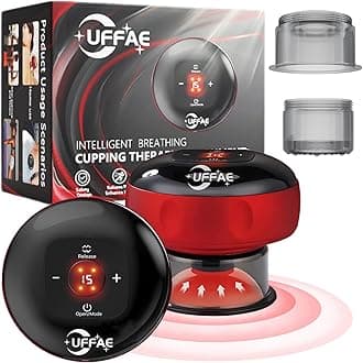 5-in-1 Electric Cupping Therapy Set, Smart Cupping Therapy Massager, 12 Levels of Suction Strength and Temperature Control，for Targeted Pain Relief, Portable Electric Cupping Device