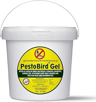 Bird Control Gel-5 Kg | Industrial Grade Bird Repellent Gel For Pigeons | Transparent, Eco-Friendly | No Smell, Long Lasting Protection from Pigeon and Birds | bird repellent for balcony