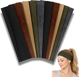 Styla Hair 10 Pack Stretch Headbands Non-Slip Head Wraps Great for Sports, Yoga, Pilates, Running, Gym, Workouts, Baseball, Casual Wear, Gifts & More!